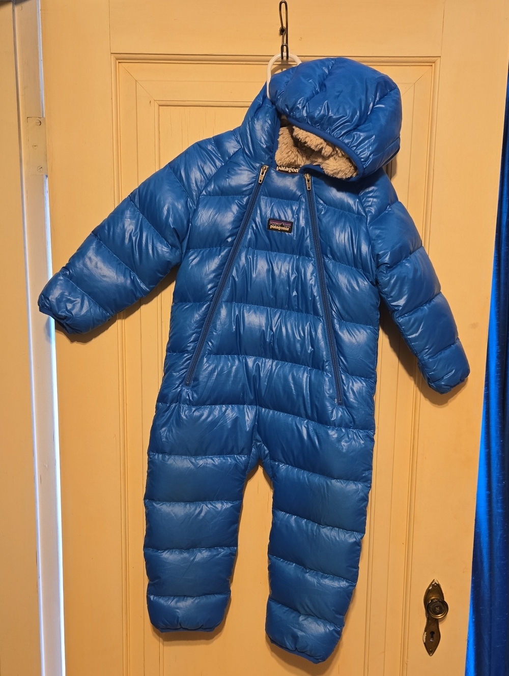 Patagonia Baby Hi-Loft Down Bunting 18M Blue Vintage